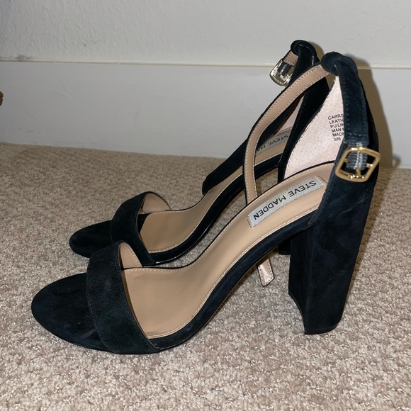 Steve Madden Carson Black Suede Heels - Picture 3 of 6